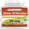 Best Naturals Zinc 30mg Supplements (as Zinc Citrate) - zinc Vitamins for Adults Immune Support - 120 Tablets view 1