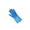 1PCS Dishwashing Gloves Food Grade magic rubber silicone dish washing gloves Kitchen Scrubber Dishes cleaning Wash gloves,Blue left view 1