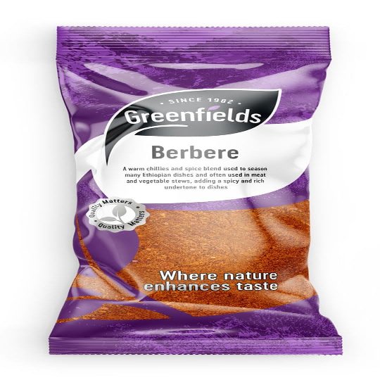Greenfields Berbere 75g - Traditional and Authentic Ethopian Spice Blend, Bag of Seasoning Spices
