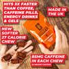 Caffeine Bullet Energy Chews - Chocolate Orange. 16 * 85mg - Faster Kick Than Pills, Gels & Gum. Sport Science for Running, Cycling, Gaming. A Pre Workout Endurance Boost. view 3