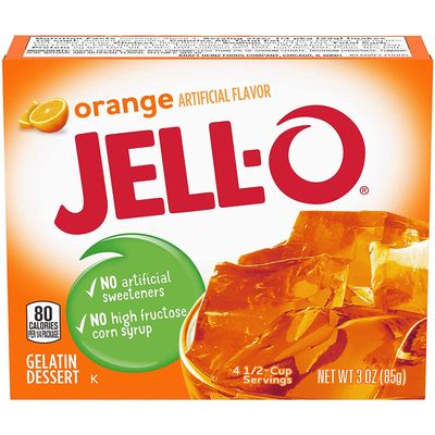 Jell-o, Gelatin Dessert, Orange (Pack of 2)