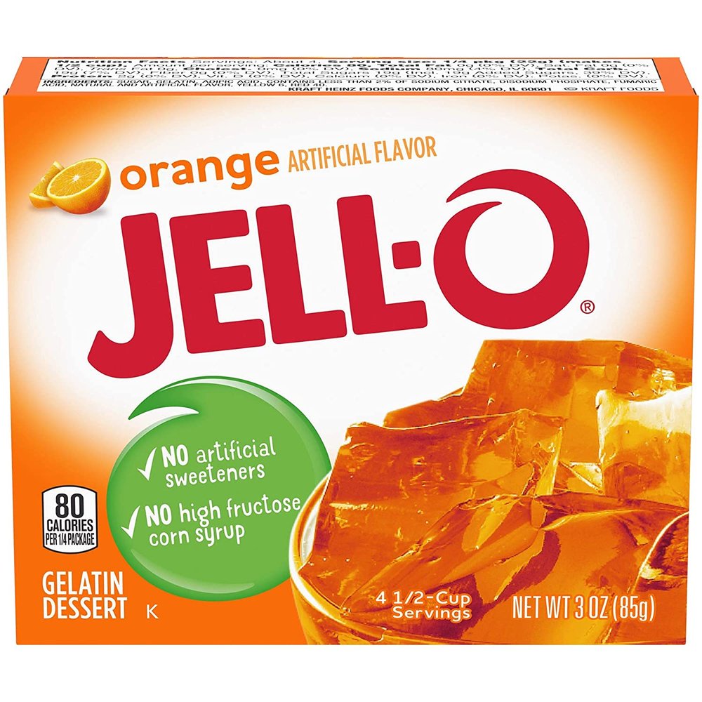 Jell-o, Gelatin Dessert, Orange (Pack of 2)