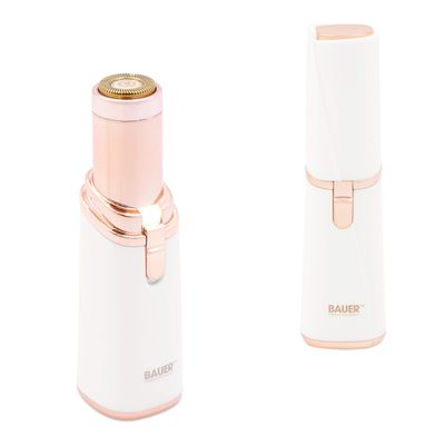 Bauer 39189 Facial Hair Remover for Women | Face Shaver and Mini Face Epilator | Built in LED Light | Discreet/Compact/Lightweight | Upper Lip, Cheek, Chin, Hair Remover