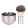 Beaupretty 2pcs Beard Cleaning Brush for Men Nylon Beard Brush and Metal Mixing Bowl at Home