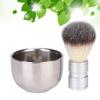 Beaupretty 2pcs Beard Cleaning Brush for Men Nylon Beard Brush and Metal Mixing Bowl at Home view 3