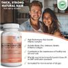 Hair Growth Biotin Complex 10,000mcg with Marine Collagen, Selenium, Keratin & Zinc | x60 Tablets | Hair Growth, Thickness, Strength & Volume | Men & Women Hair Support Supplement view 2