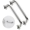 2 Pack 12 Inch Anti Slip Shower Grab Bar Handle, ZUEXT Chrome Stainless Steel Bathroom Grab Bar, Knurled Bathroom Balance Bar,Safety Hand Rail Support,Handicap Elderly Injury Senior Assist Bath Handle view 1