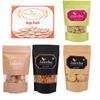 Ghasitaram Gifts Diwali Gift - Best of 5 SOYA Sticks Pouch, Coin Biscuits Pouch, Methi Mathi Pouch, Barbeque Cashews Pouch, Kaju katli Box
