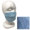 Anti Dust Mask Face Mouth Mask, 2Pcs Fashion Breathable Reuseable Washable - Sky Blue Check view 1