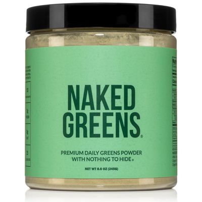 NAKED Nutrition Super Greens Powder Greens Supplement - Only 10 Premium Ingredients - Vegan, Non-GMO, Prebiotic and Probiotic - 35 Servings