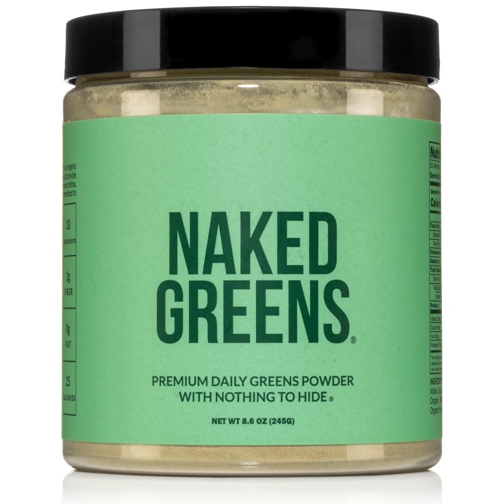 NAKED Nutrition Super Greens Powder Greens Supplement - Only 10 Premium Ingredients - Vegan, Non-GMO, Prebiotic and Probiotic - 35 Servings
