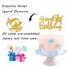 Gold Glitter Happy 61st Birthday Cake Topper - 61 Cake Topper - 61st Birthday Party Supplies - 61st Birthday Party Decorations view 3