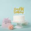 Gold Glitter Happy 61st Birthday Cake Topper - 61 Cake Topper - 61st Birthday Party Supplies - 61st Birthday Party Decorations view 4