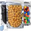 100-Pack Reclosable Mylar Bags for Food Storage 5" x 8" Stand Up Bags in Bulk Resealable Smell Proof Aluminum Foil Bags with Clear Window Kitchen Storage Organizer Edible Packaging Water-proof view 1
