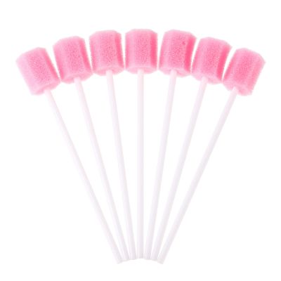 Artibetter 100pcs Disposable Dental Swabs Portable Mouth Sponge Sticks One Time Use Oral Care Swab Sticks Mouth Cleaner