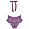 Amorbella One Piece Lingerie for Women Lace Teddy Snaps on Bodysuit(Purple,XXL) view 2