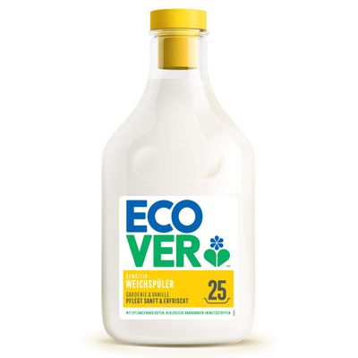 Ecover Gardenia & Vanilla Fabric Softener (750ml / 25 Washes) Organic Fabric Softener for Soft, Scented Laundry