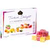 Cerez Pazari Turkish Delight with Strawberry, Peach, Melon, Tangerine, Blackberry Flavours 230g, Gourmet Small Size Snacks Gift Box, No Nuts Sweet Traditional Vegan Soft Candy Dessert view 1