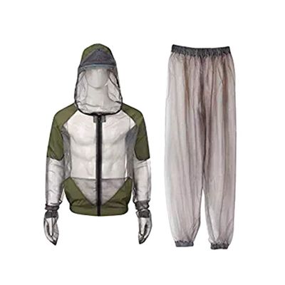 Professional Outdoor Suit, 1Set Breathable Mesh Jacket with Hood and Pants - Net Clothing Protection from Bugs, Gnats, No-See-Ums & Midges