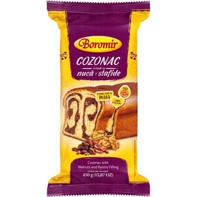Boromir Cozonac Brioche Walnuts & Raising Filling Swirls Sweet Bread & Easter Cake 400gr