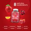 Apple Cider Vinegar Gummies with the Mother 1000mg - 90 Vegan ACV Gummies with Vitamin C, B12, B6, Folic Acid, Pomegranate & Beetroot - Gelatine Free - Made in the UK - Nu U Nutrition view 2