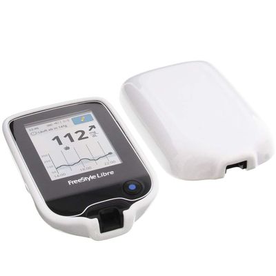foto-kontor Case compatible with Abbott Freestyle Libre 2 bag rubber TPU protection white