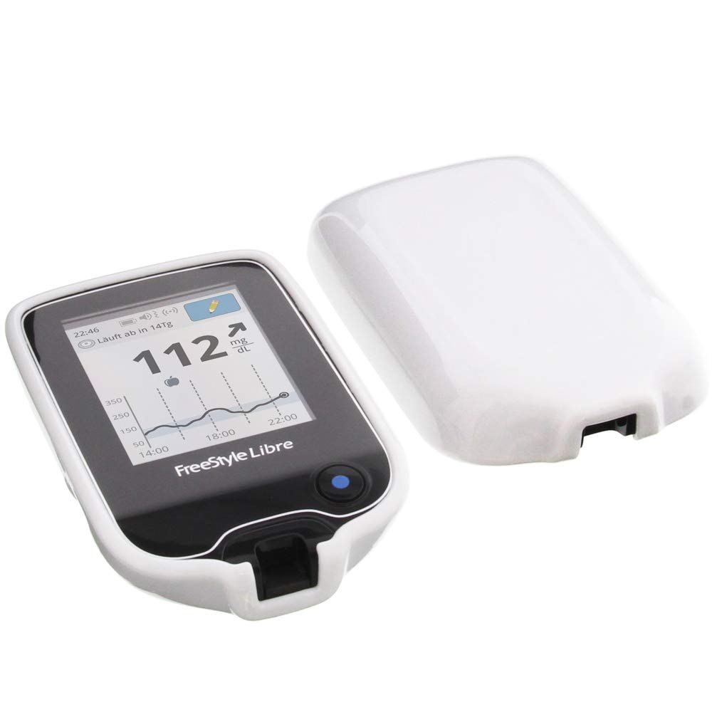 foto-kontor Case compatible with Abbott Freestyle Libre 2 bag rubber TPU protection white