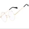 Agstum Round Retro Metal Optical Grade Glasses Frame Clear Lens Eyeglasses with Spring Hinge (Gold, Large Size / 49) view 2
