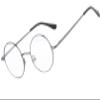 Agstum Round Retro Metal Optical Grade Glasses Frame Clear Lens Eyeglasses with Spring Hinge (Grey, Large Size / 49) view 2