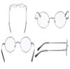 Agstum Round Retro Metal Optical Grade Glasses Frame Clear Lens Eyeglasses with Spring Hinge (Grey, Large Size / 49) view 4