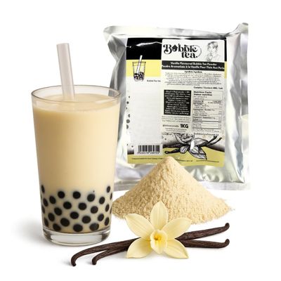 Bubble Tea Powder (1 kg) - Make Bubble Tea at Home - Ideal for Frappes, Coffee, Boba Tea, Milkshakes - Gluten Free, Halal Certified (Vanilla)