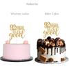 Gold Glitter 92 Never Looked This Good Cake Topper, Women Gold Happy 92nd Birthday Cake Topper, Birthday Party Decorations, Supplies view 2