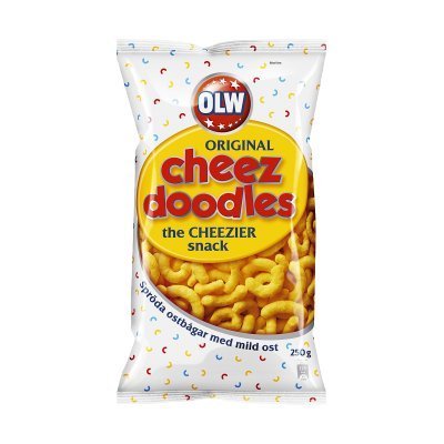 OLW Original Cheez Doodles Cheesy Corn Snacks - 3 x 160g Bags (Import)