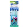 Brilliant Kids Toothbrush Round Brush Head for Ages 5 Years and up | Microfiber Bristles Clean All-Around Mouth | Teal, 3 Pack view 1