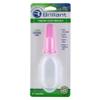 Brilliant Baby Finger Toothbrush with Case, Soft Silicone Gum Massager and Teether Brush for Babies and Toddlers, Age 3 Months and Up, Newborn Gum and Mouth Cleaning Essentials, Baby Toothbrush Pink view 1