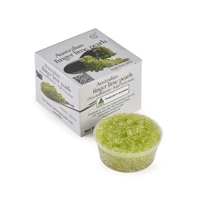 Australian Finger Lime Pearls, Premium Citrus Pearls, 100% Pure Gourmet Garnish - Emerald