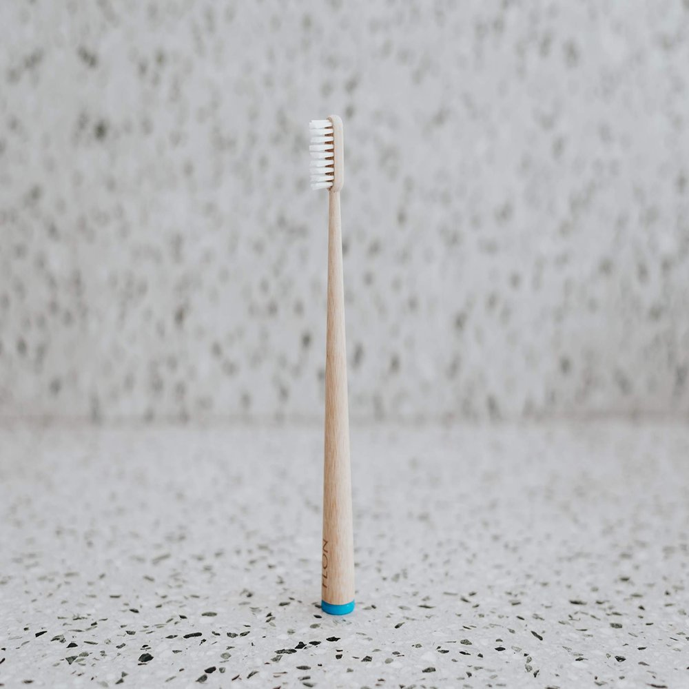 Adult Bamboo Toothbrushes | Organic | Ecofriendly Soft Bristles | Biodegradable | Plastic Free Wooden Handle | Vegan | Eco Packaging (Blue)