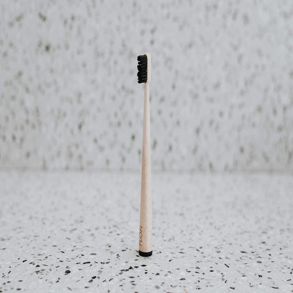 Adult Bamboo Toothbrushes Bamboo Toothbrush ~ Soft Quality bristles~ Natural, Biodegradable,Compostable, Zero Waste, Eco-Friendly Toothbrush - Eco Packaging (Black)