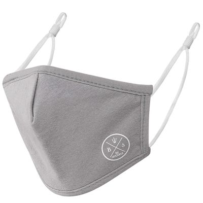 Be Sparkle Face Mask Triple Layered Breathable, Washable,Reusable and Comfortable Cotton masks with filter pocket and adjustable ear loops in Gray for Kids and Adults
