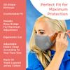 Be Sparkle Face Mask Triple Layered Breathable, Washable,Reusable and Comfortable Cotton masks with filter pocket and adjustable ear loops in Gray for Kids and Adults view 3