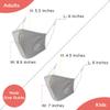 Be Sparkle Face Mask Triple Layered Breathable, Washable,Reusable and Comfortable Cotton masks with filter pocket and adjustable ear loops in Gray for Kids and Adults view 4
