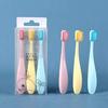 Children 3-5 Years Old Toothbrush Three Loaded Silicone Brush Ultrafine Soft Bristle Toothbrush Cartoon Baby view 3