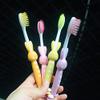 4 Fitted with Braces Toothbrush Bunny Cartoon Cute Bear Baby Boys and Girls Ages 3-12 Ultrafine Soft Bristle J view 2