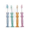 Charcoal Soft Toothbrush for Children Cartoon Mao Suit Four Lovely Clean Teeth Brushing Silicone Short Handle Toothbrush view 3