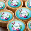 24 Happy Easter Style Pre-Cut edible Cupcake Cake Toppers Wafer Rice Paper view 4