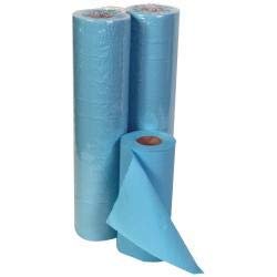 Jangro - Embossed Hygiene Roll - Blue - 25cm x 46m (10" x151') - 2 Ply - Case of 24 Rolls
