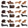 24 Stand Up Dachshund Sausage Dog Puppy Themed Edible Wafer paper Cake Toppers Decorations view 2