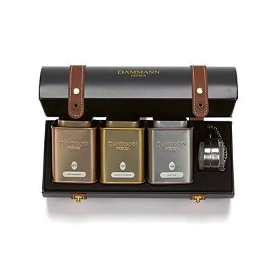 "Merveilleux" Gift Set - 3 Canisters of Loose Leaf Tea (90g/3.17oz) and Tea Strainer, Dammann Frres