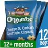 Organix Cheese & Onion Gruffalo Claws, Toddler Snack Puffs, 12+ Months, Multipack, 4 x 15 g Bags Per Pack (3 Packs Total) view 1