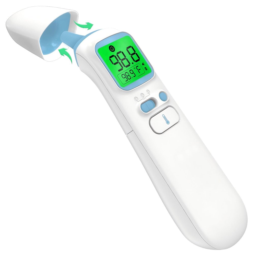Baby Forehead Ear Thermometer Infrared Electronic Thermometer with Memory Recall Digital Thermometer for Kids Adults Surface and Room